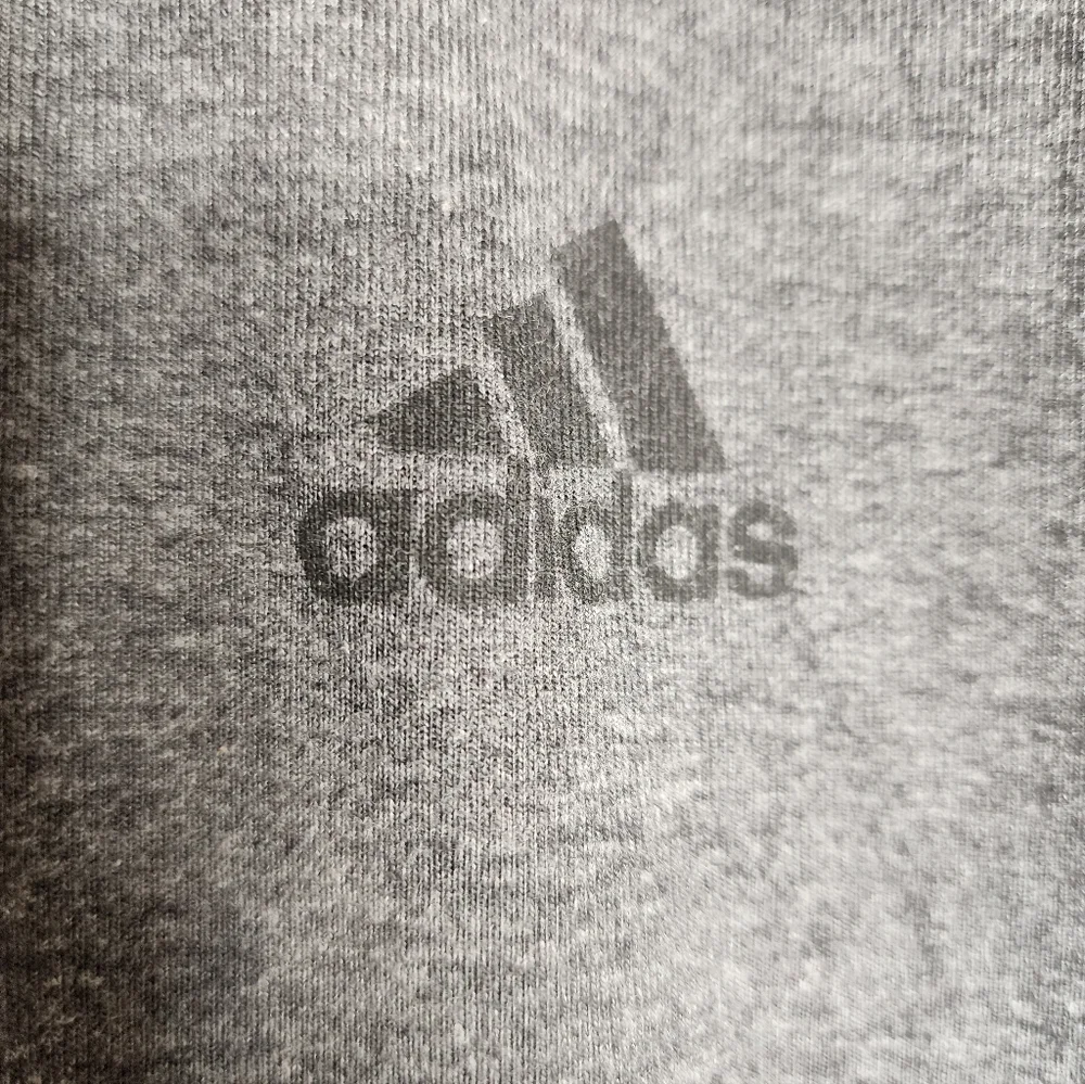 Adidas Logo Crew-Neck T-Shirt in Heather Charcoal Size L